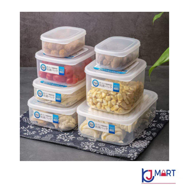 Hộp đựng thực phẩm nắp dẻo, kháng khuẩn 900ml ,1l ,1,3L - Nội địa Nhật Bản
