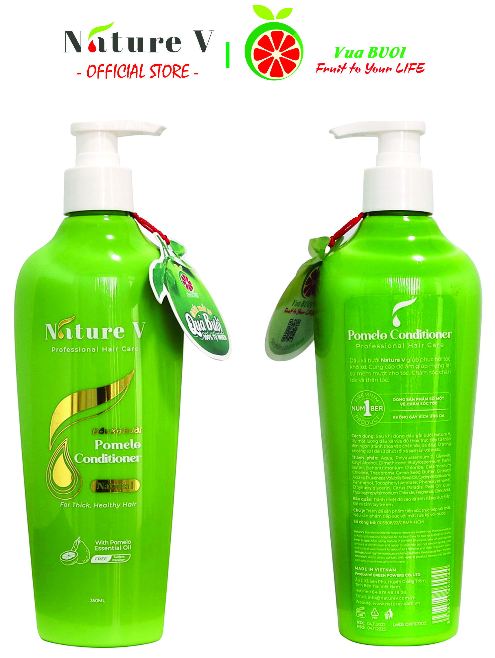 DẦU XẢ TINH DẦU BƯỞI NATURE-V