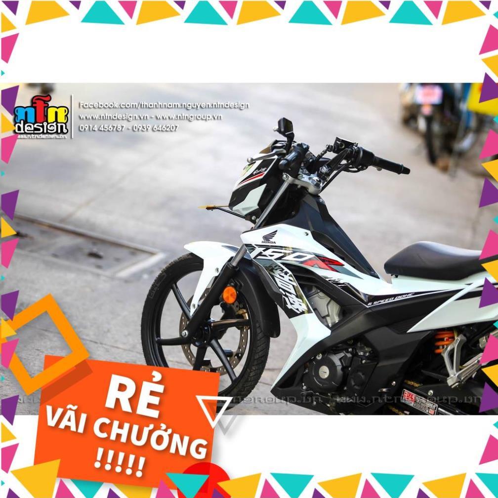 Tem Rời Sonic Mẫu Chữ Tàu 150R Đen Trắng Đỏ