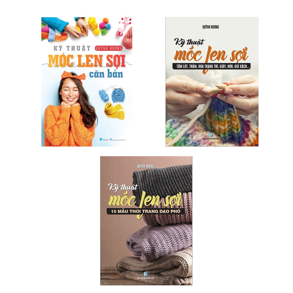 Kỹ Thuật Móc Len Sợi Cơ Bản - Móc Len Sợi 15 Mẫu Thời Trang - Móc Len Sợi Tấm Lót, Thảm
