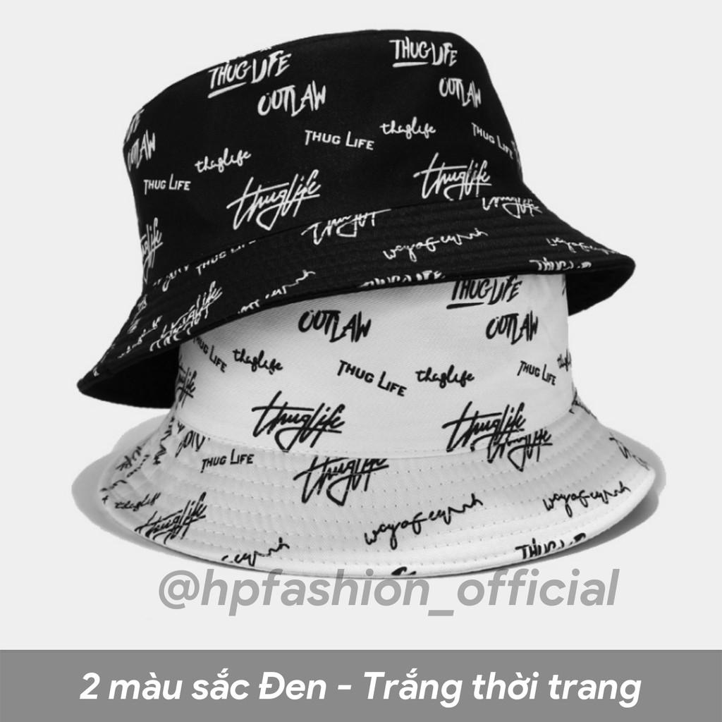 Mũ bucket 2 mặt Thuglife ️ Nón tai bèo vành tròn hoạ tiết nhiều màu sắc Ulzzang form unisex nam nữ