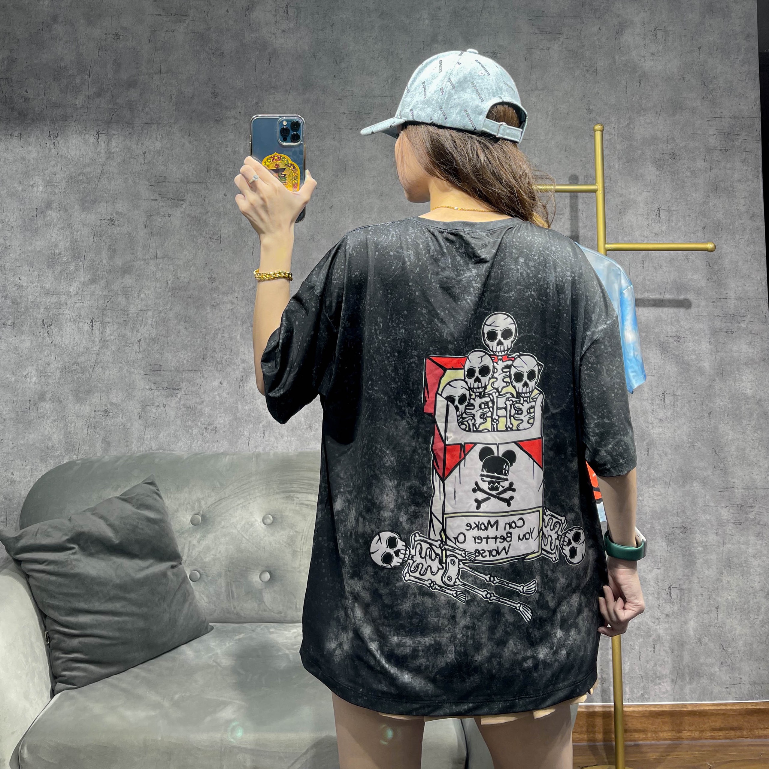 Áo thun loang tay lỡ Unisex form rộng thời trang nam nữ - Rin.H