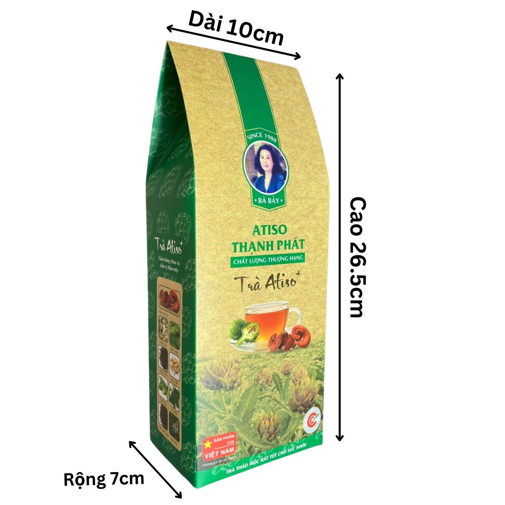 Trà ATISO+ THẠNH PHÁT 100% tự nhiên chất lượng thượng hạng gồm 10 vị thảo mộc GÓI 200gr giúp thanh lọc cơ thể, tốt cho gan thận mật FREESHIP ở HCM