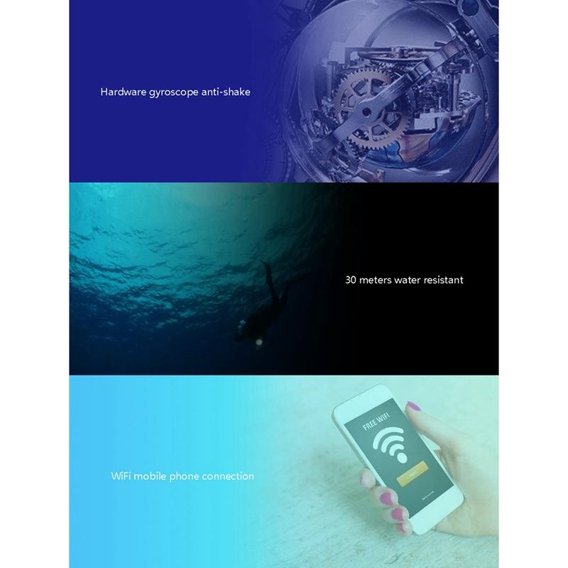 Camera thể thao chống lắc 4K Ultra HD 60fps WiFi chống lắc 2,0 inch Digital Keyed Awater Màn hình HD Trò chơi không thấm nước HD Vedio