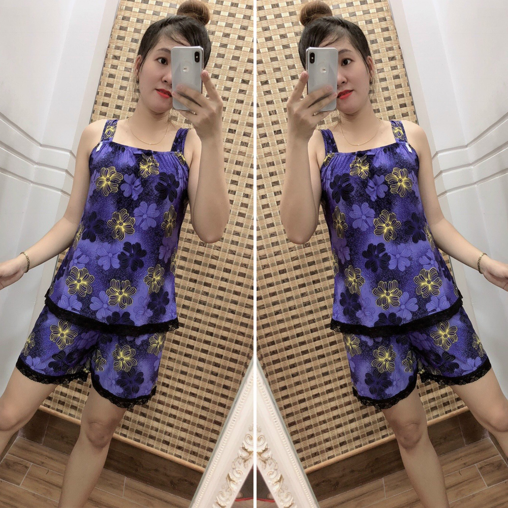 Đồ Bộ Quần Ngắn Phối Ren