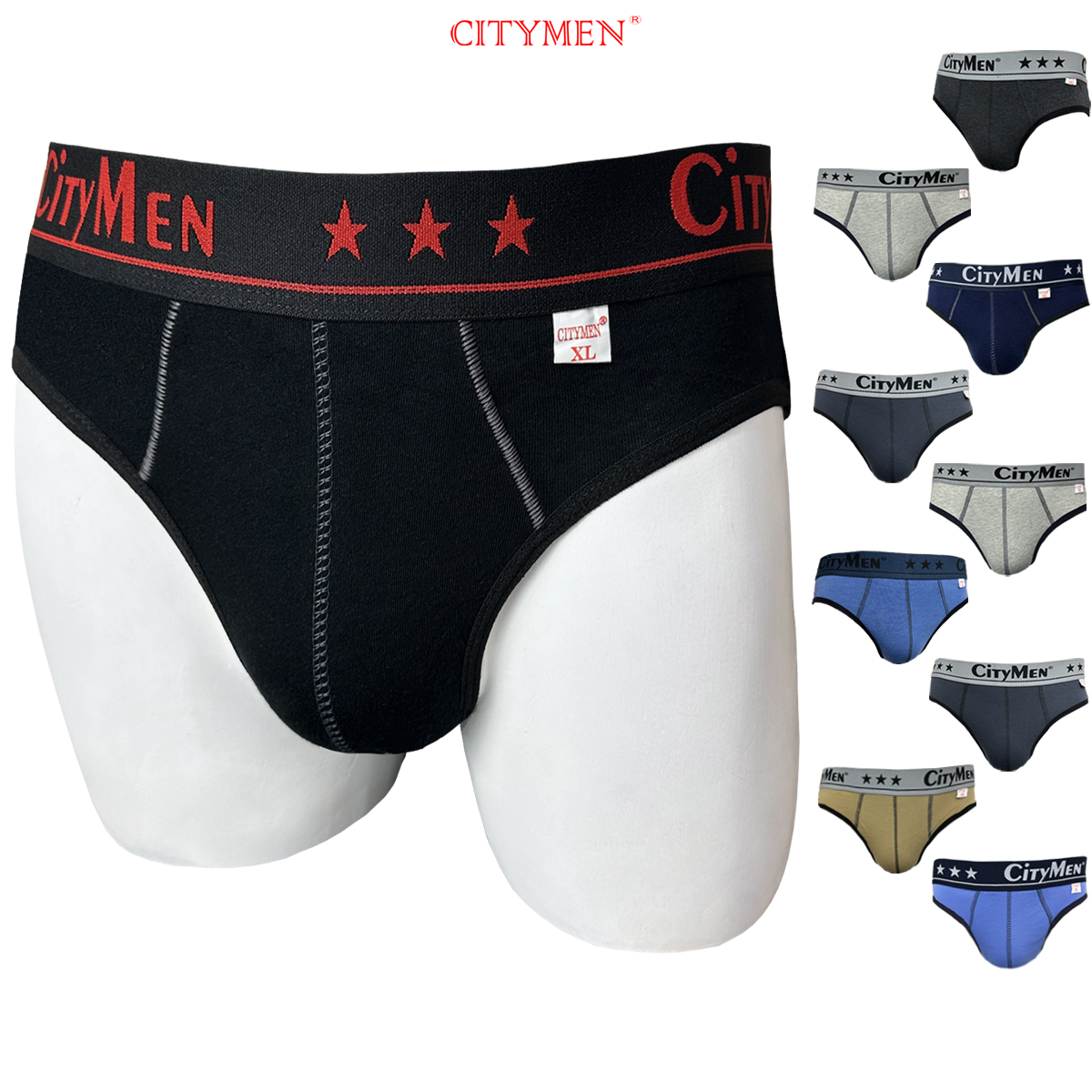 Combo 10 Quần Lót Nam vải cotton 2 chiều co giãn lưng CITYMEN, màu ngẫu nhiên, đồ lót - LMTK-CTM2C