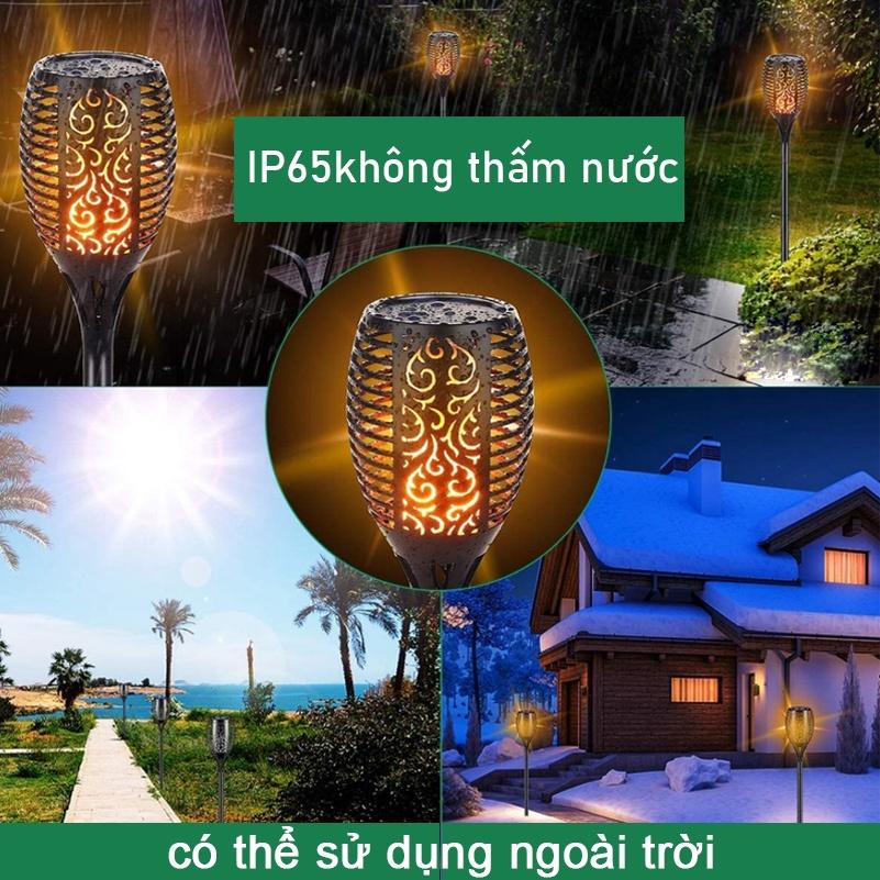 Đèn LED 12/96 bóng sử dụng năng lượng mặt trời chống thấm nước trang trí sân vườn