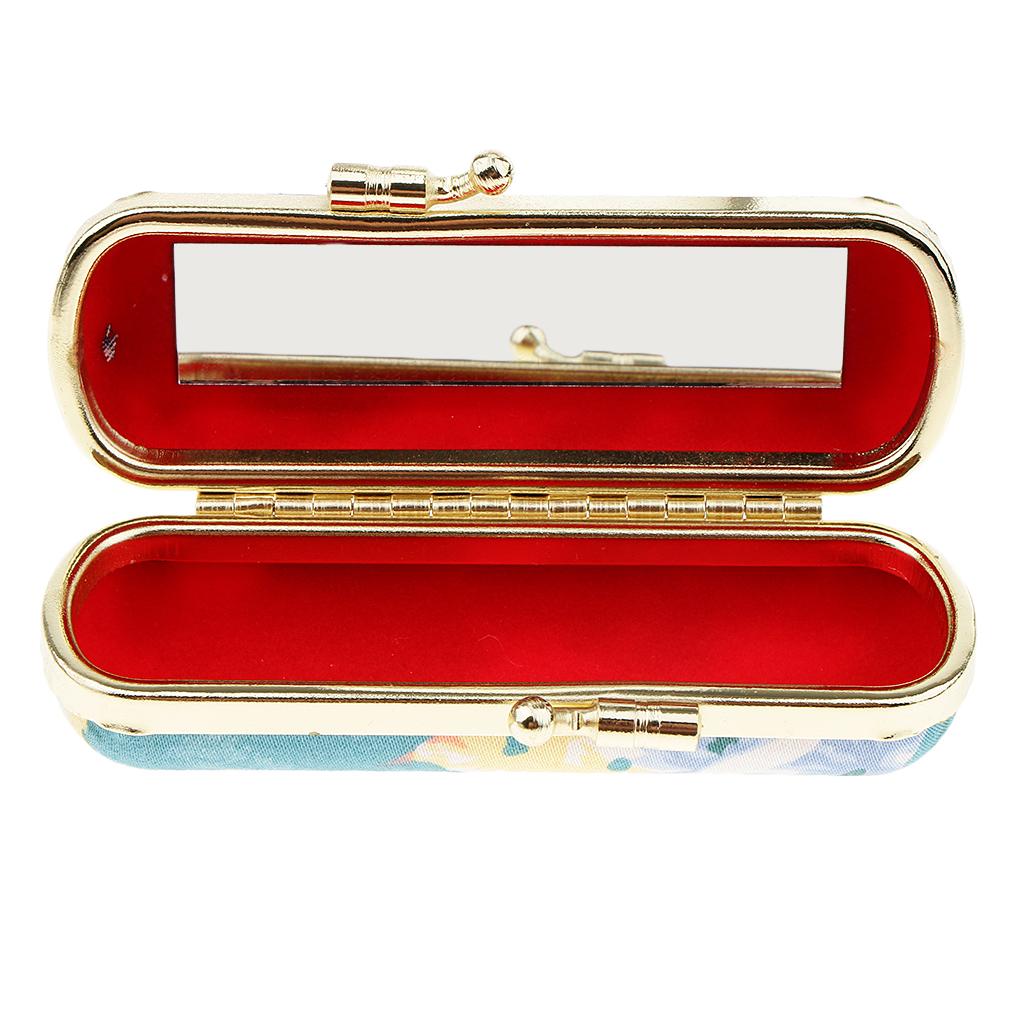 Beauty Design Lipstick Lip Gloss Case Storage Box Balm Holder With Mirror