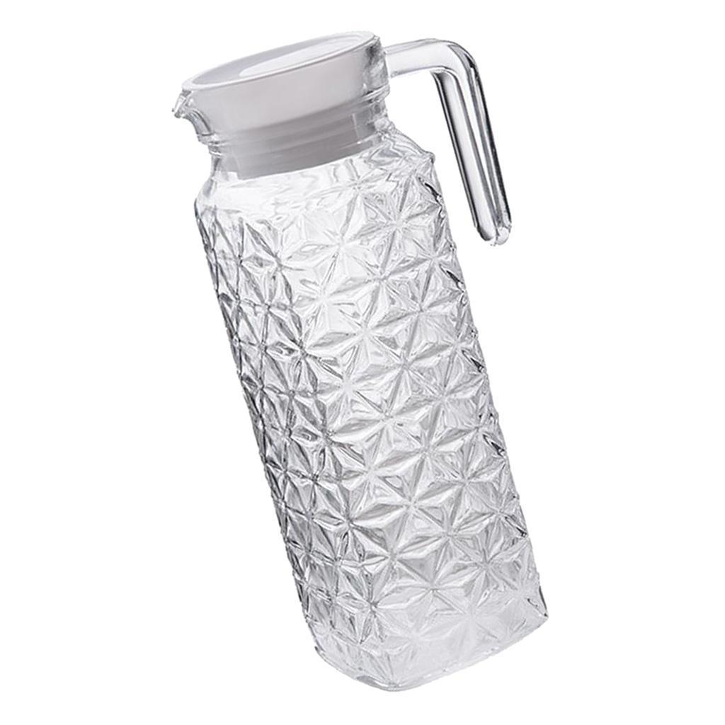 2 Pcs Clear Water Pitcher Juice Ice Tea Beverage Jar Jugs for Bar Cafe