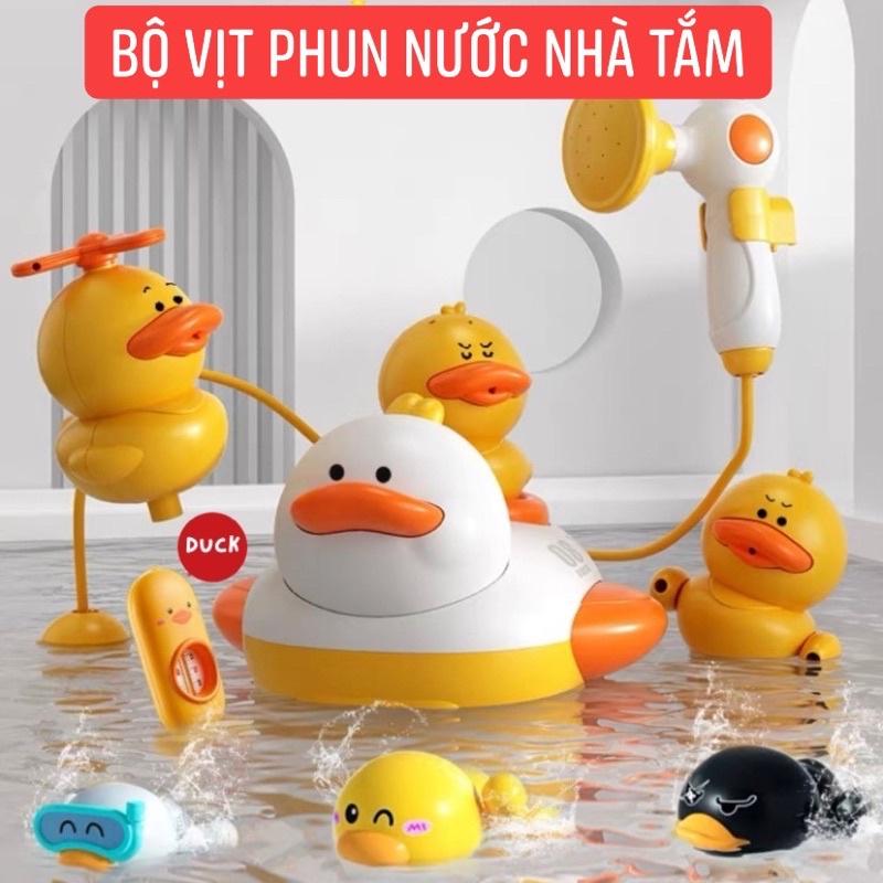 Đồ chơi vịt bơi nhà tắm, Vịt cướp biển phụn nước vòi hoa sen 4 chế độ