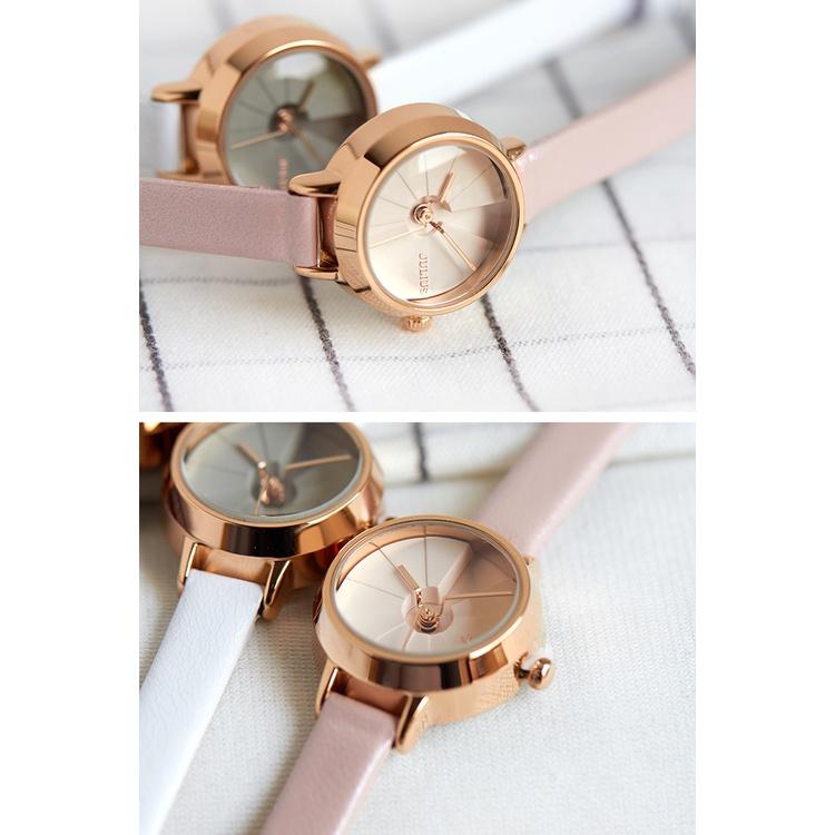 Đồng hồ nữ dây da Julius Ja-979 Màu Hồng nhỏ xinh