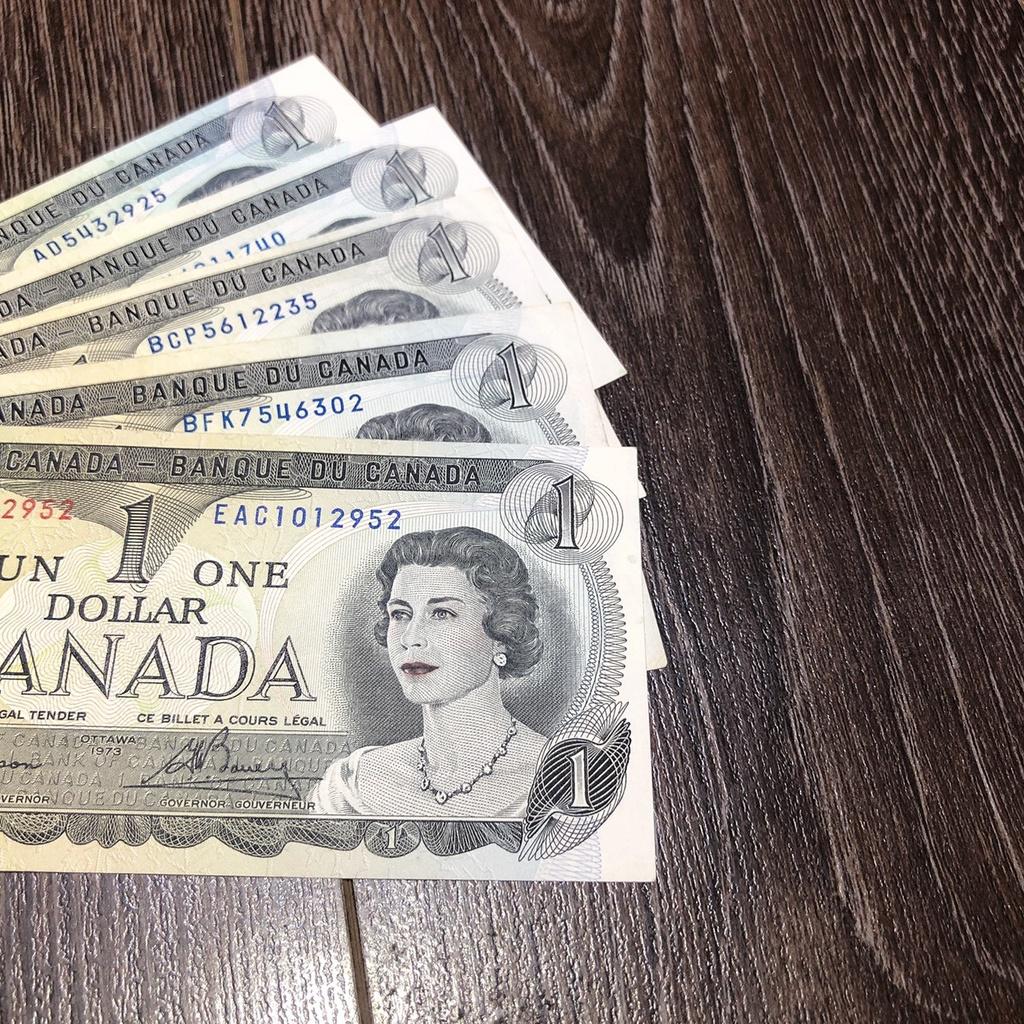 (M)Sưu Tầm/Lì Xì Tết/Qùa tặng 1 Đồng Canada 1973 new 90%