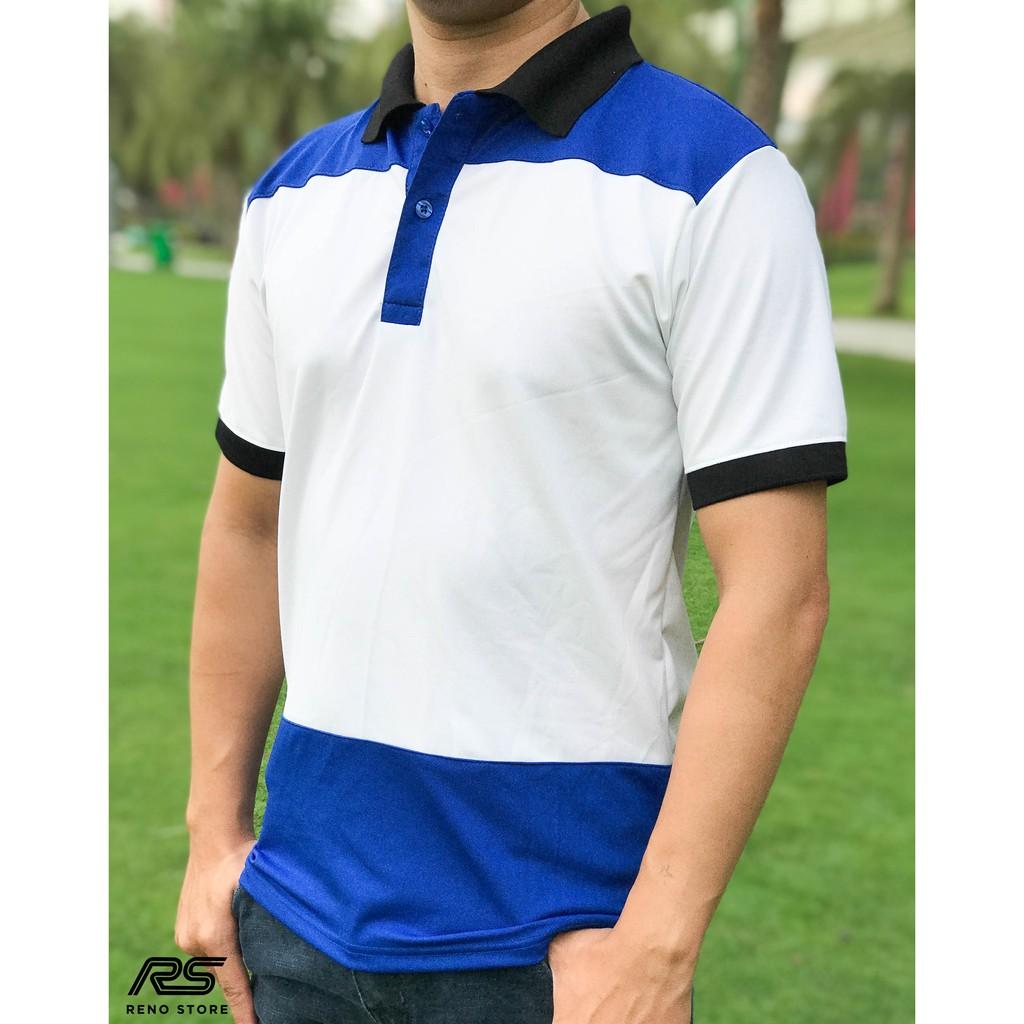 Áo Polo nam phối ngang vải cá sấu Cotton xuất xịn, chuẩn form - GUCATIN
