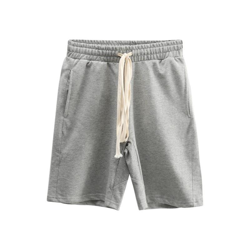 Quần đùi nam nữ trơn vải nỉ da cá lưng thun dây rút, quần short unisex ống rộng basic siêu mát