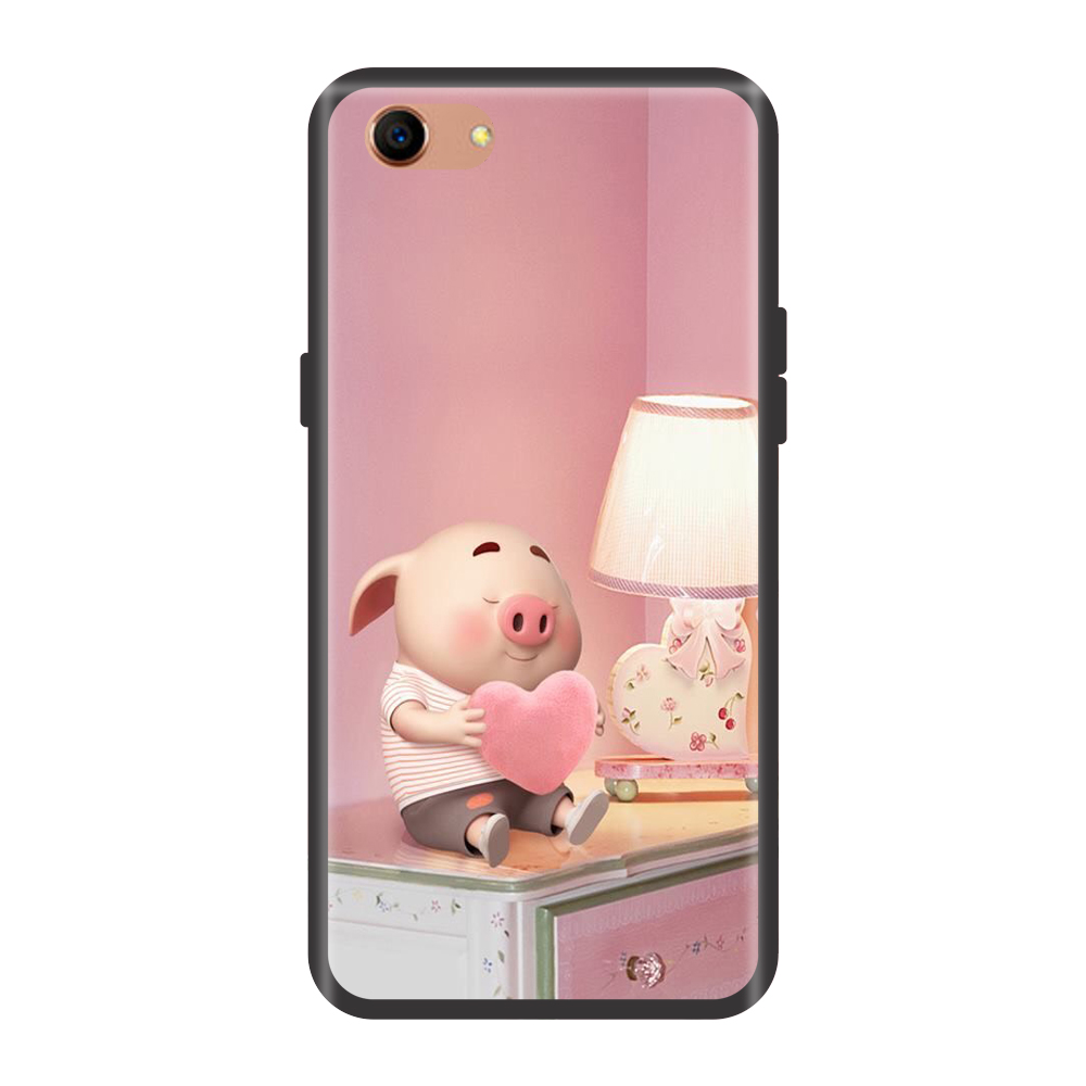 Ốp lưng TPU viền dẻo cho điện thoại OPPO A83 Hình Heo Con Đang Yêu