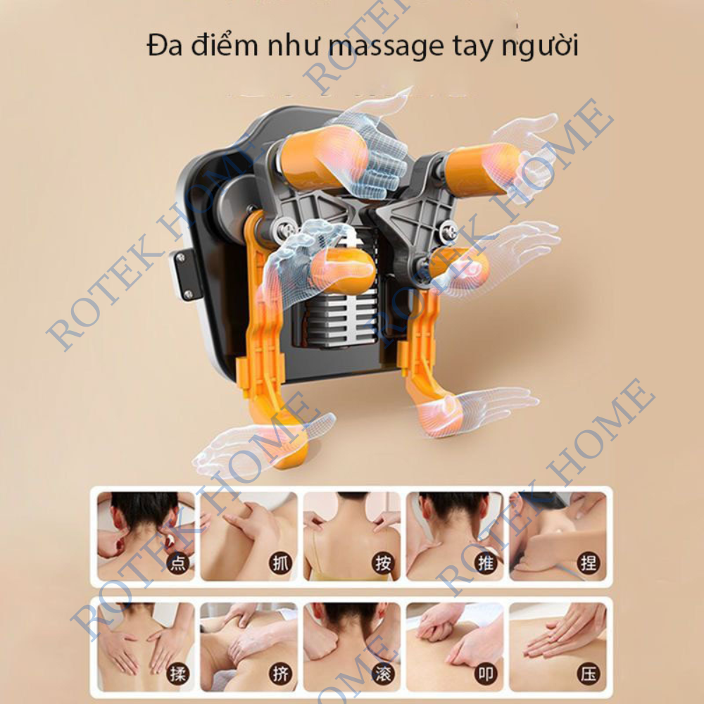 Máy Massage Cổ Vai Gáy 6D bản PRO - Mô Phỏng Kỹ Thuật Massage Số 8