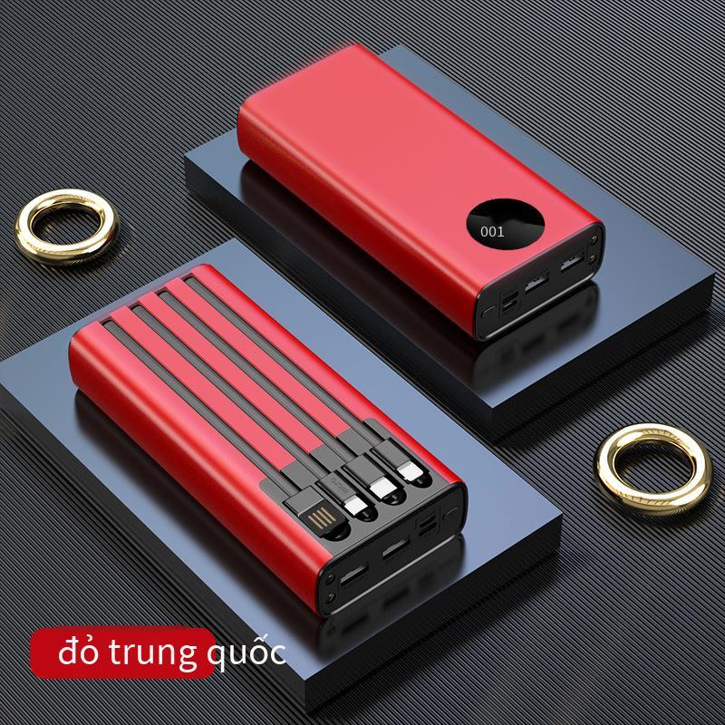 Giao hàng nhanh cao cấp cáp khép kín 20000 mAh màn hình hiển thị kỹ thuật số màn hình hợp kim điện thoại di động sạc dự phòng kho báu logo quà tặng