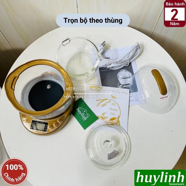 Nồi chưng yến, nấu cháo chậm thố thuỷ tinh Bennix BN-07SLC - Dung tích 0.7 lít - Hàng chính hãng