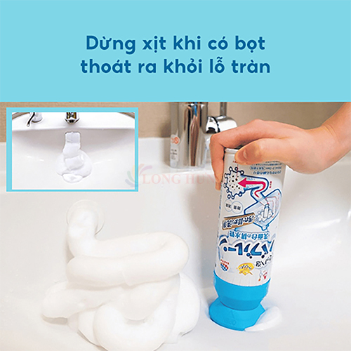 Chai xịt tạo bọt vệ sinh đường ống nước Hakugen Earth Raku Hapi (200ml) - Hàng chính hãng