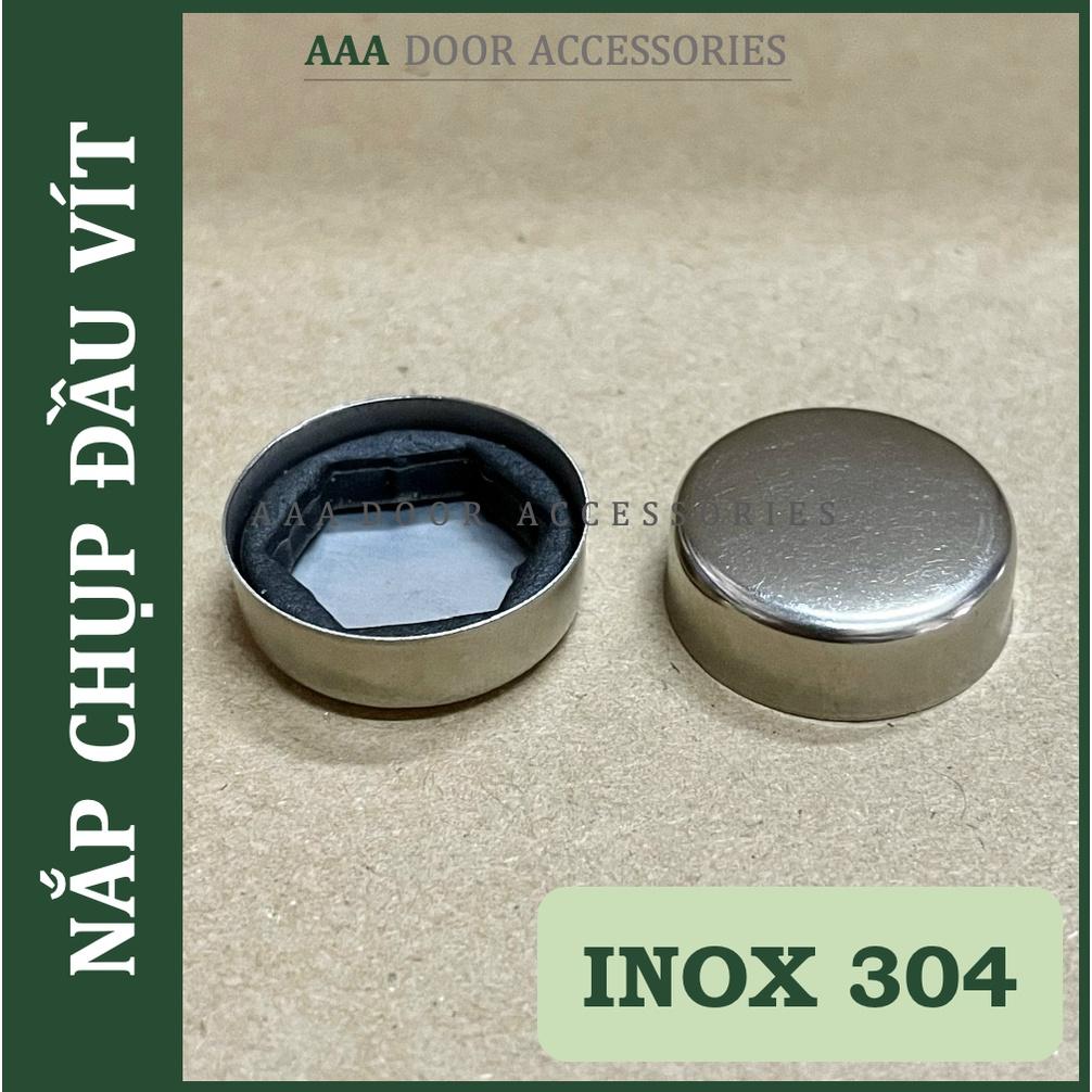 1 con Nắp chụp inox 304 chân cho đầu vít trụ cầu thang kính, trụ lan can kính