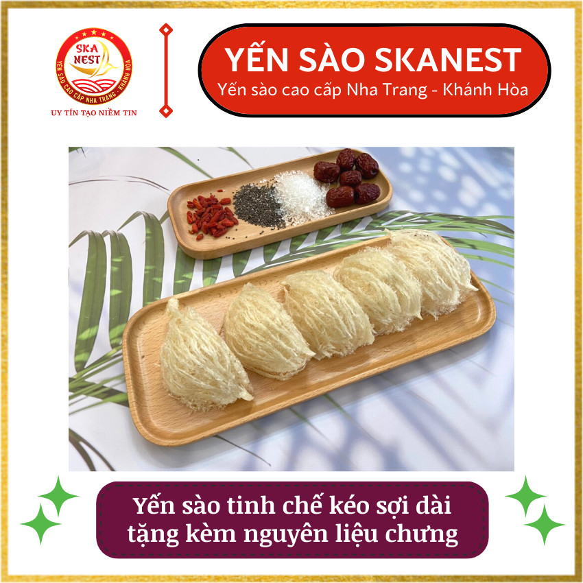 {100gr} Yến sào tinh chế ít sợi dài 