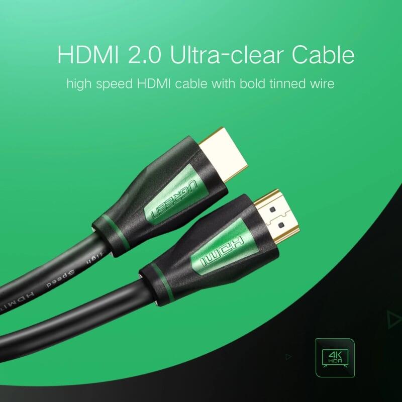 Ugreen UG30194HD116TK 8M màu Đen Cáp tín hiệu HDMI chuẩn 1.4 hỗ trợ phân giải 4K * 2K - HÀNG CHÍNH HÃNG