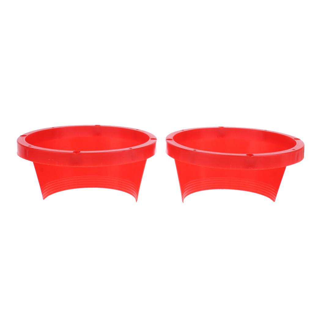 1 Pair Waterproof Car Audio 6.5'' Dia Speaker Spacers Extender Rings Red