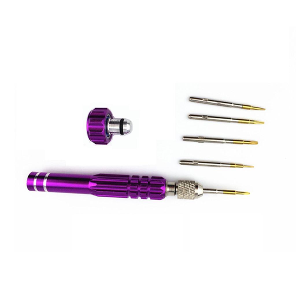 Mini Fix Cell Phone Repair Tool Kits 5 In1 Screwdriver Set Point Star Purple