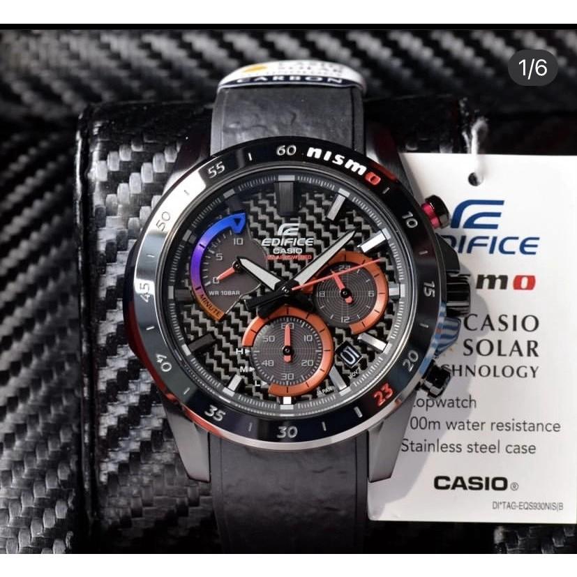 Đồng Hồ Nam Dây Nhựa Casio Edifice EQS-930NIS-1ADR Chính Hãng - EQS-930NIS-1 Pin Năng Lượng Mặt Trời