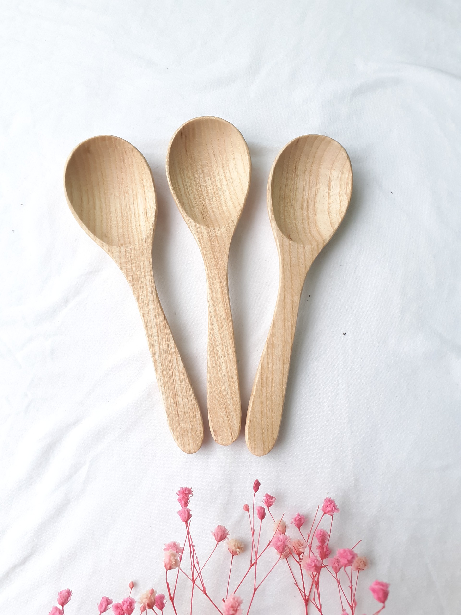 Bộ 6 thìa, muỗng ăn cơm GỖ TẦN BÌ 15.5 cm x 4 cm