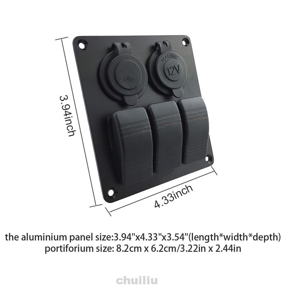 Bảng Công Tắc Đèn Led 3 Gang Dc12V Dc24V Đa Năng Cho Xe Tải / Tàu Thuyền
