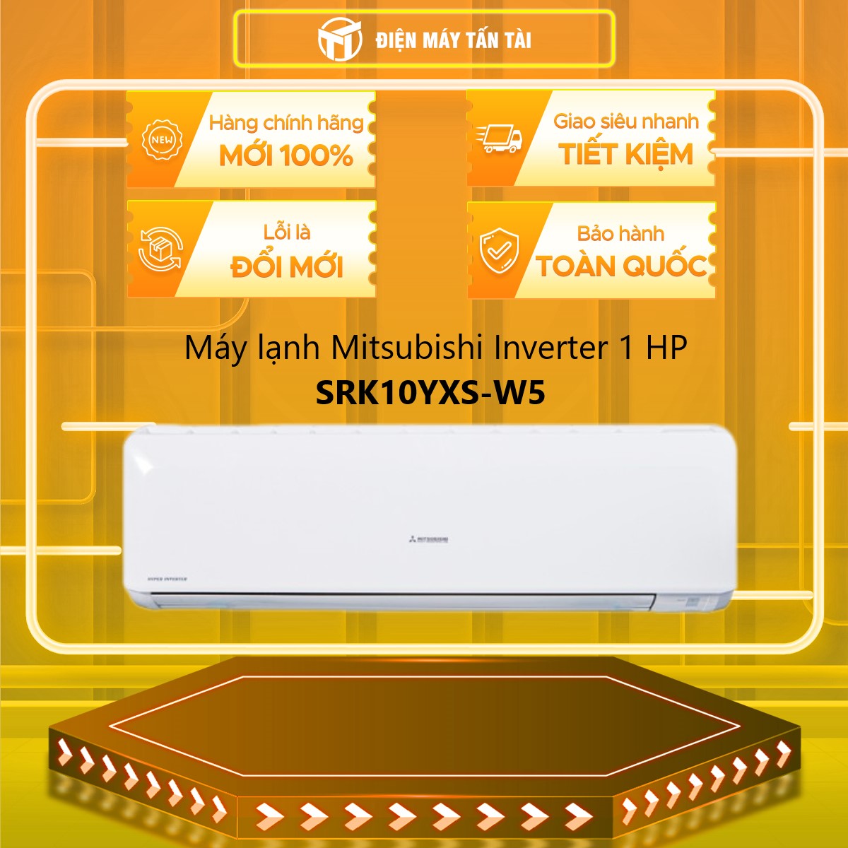 Máy lạnh Mitsubishi Heavy Inverter 1.0 HP SRK10YXS-W5 - Hàng chính hãng - Chỉ giao HCM
