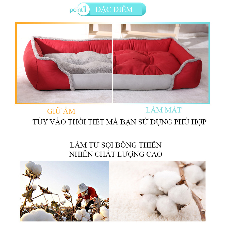 Nệm hai lớp cho chó mèo cao cấp