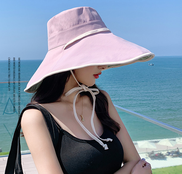 Hình ảnh Nón rộng vành chống nắng đội 2 mặt chống tia cực tím cao cấp, mũ chống nắng nữ thời trang mới