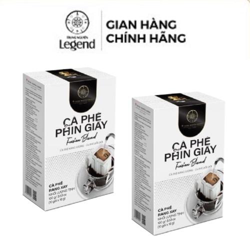 Combo 2 Hộp Cà Phê Phin Giấy Fusion Blend - Hộp 10 gói - Trung Nguyên Legend (Thơm nồng, chua ngọt mạnh, mùi vỏ chanh)