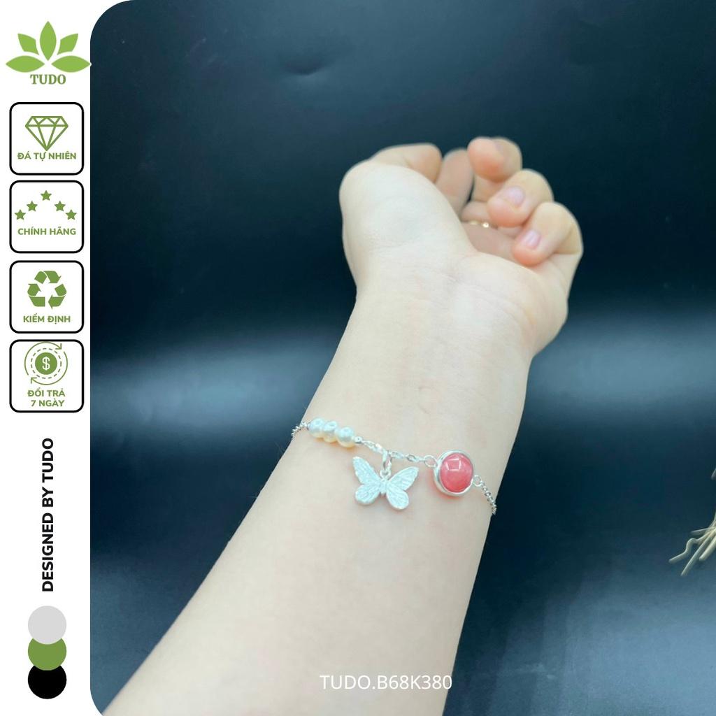 Vòng Tay Nữ Đẹp - Vòng Phong Thủy Đa Mệnh TUDO VCBDAOH VCBNT AG925 B68K380 Charm Hồ Điệp - Tình Duyên