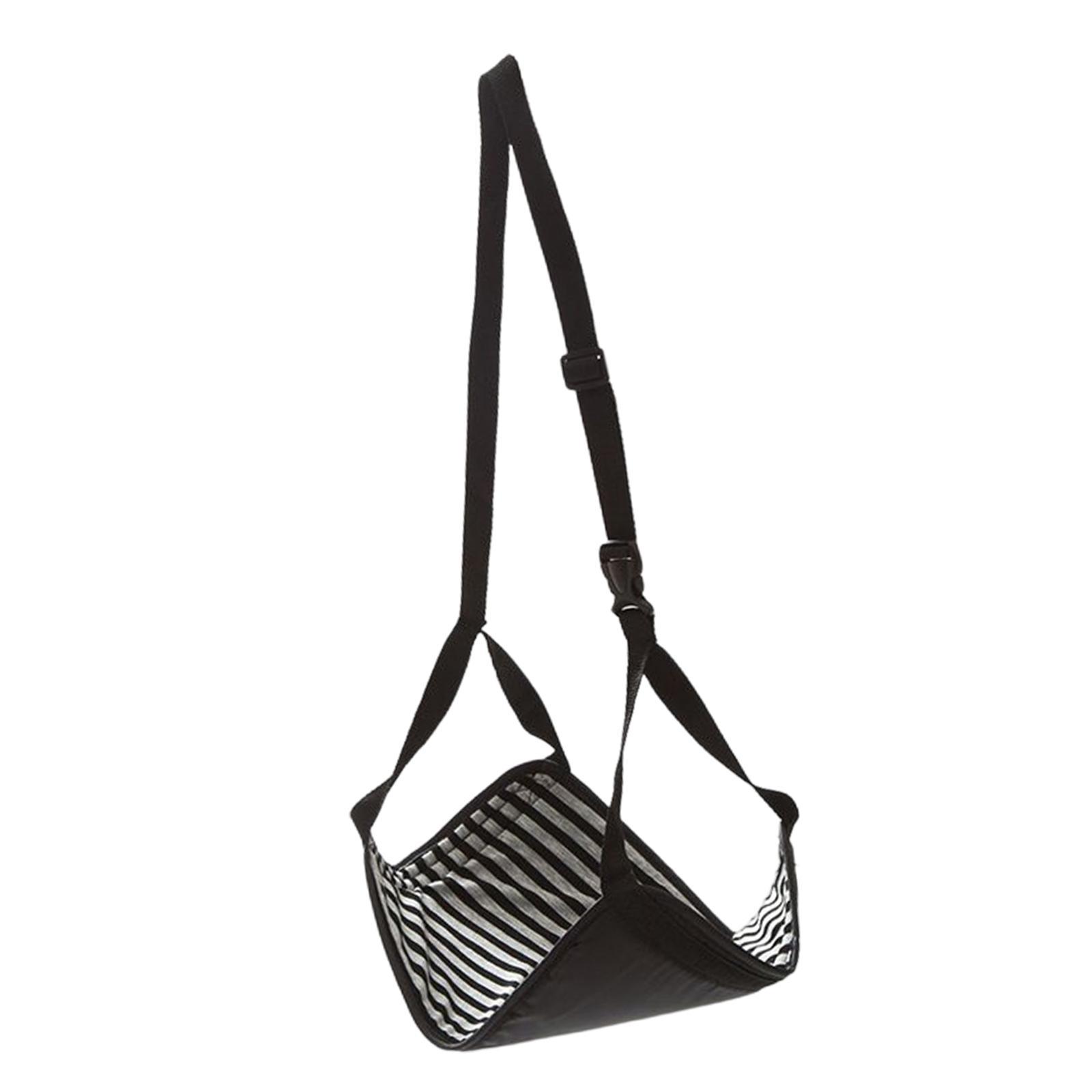Portable Airplane Footrest Foot Rest Stretchable Straps Comfortable Travel Leg Hammock Leg and Lower Back Support Easily Install Durable