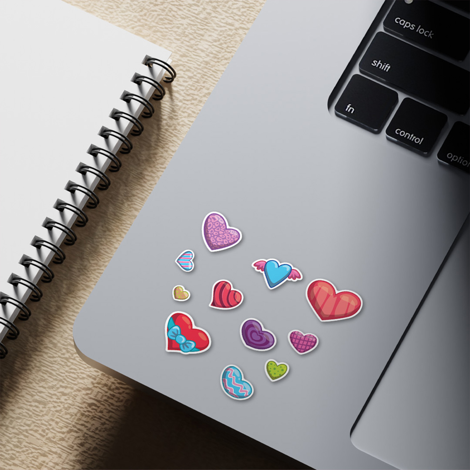 ES01 Cute Heart Enjoy sticker sheet hình dán chống thấm nước Made in Vietnam Sticker Factory