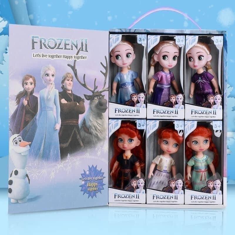 Set 6 búp bê Frozen có giày cỡ lớn