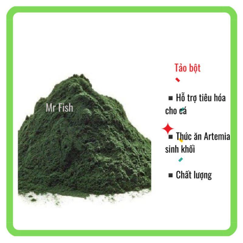 Tảo bột Spirulina-Thức ăn cá tép cảnh - Thức ăn nuôi Artemia sinh khối - Nuôi cá bột-Mr Fish