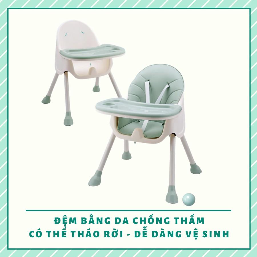 Ghế ăn dặm 9.BABY, full phụ kiện dành cho bé màu xanh lá