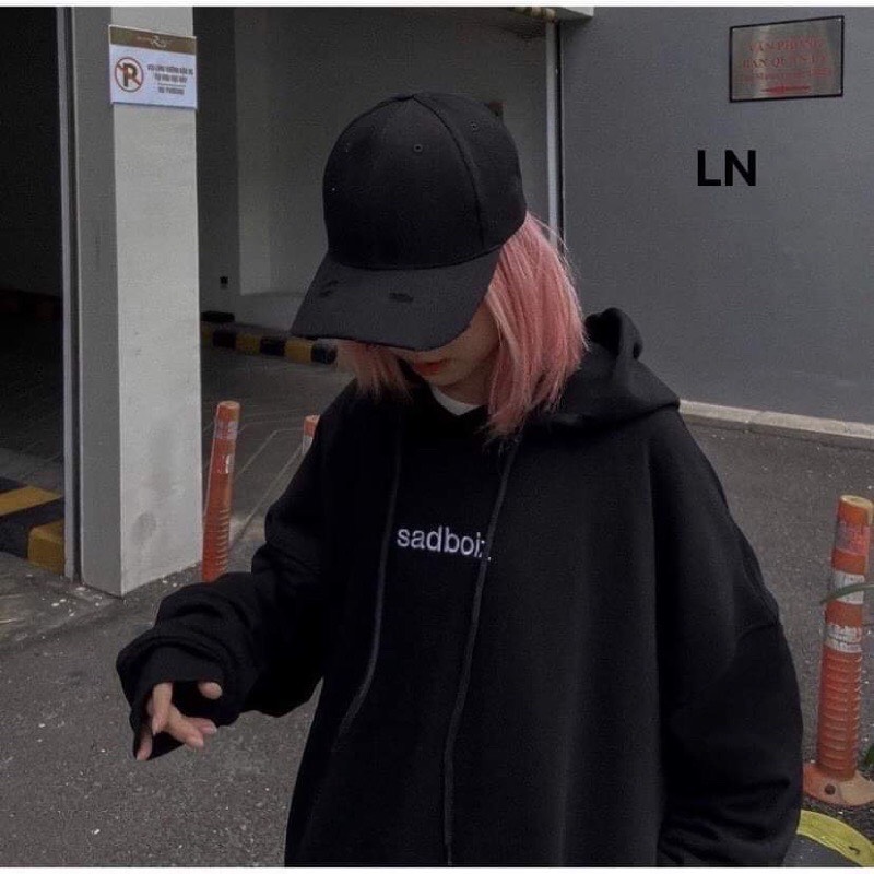 Áo hoodie nam nữ , áo hoodie thêu chữ sadboiz mặt buồn đáng yêu