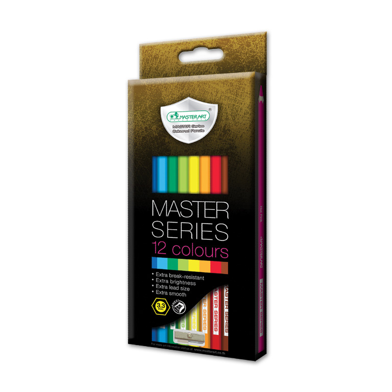 Bộ bút chì màu màu vẽ Masterart Series Thái Lan 12 màu