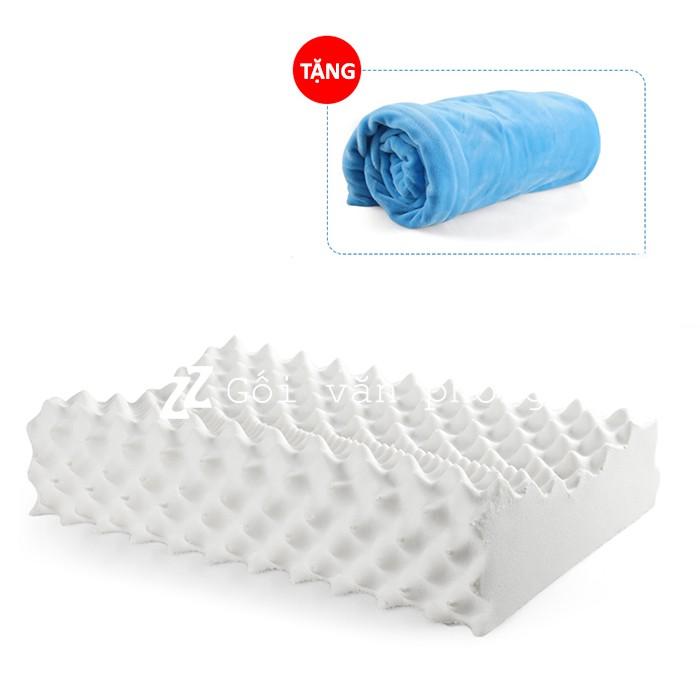 BẢO HÀNH 10 NĂM - Gối Ngủ Cao Su Thiên Nhiên Có Gai Massage Cao Cấp size lớn ZURI PILLOW LDH-05