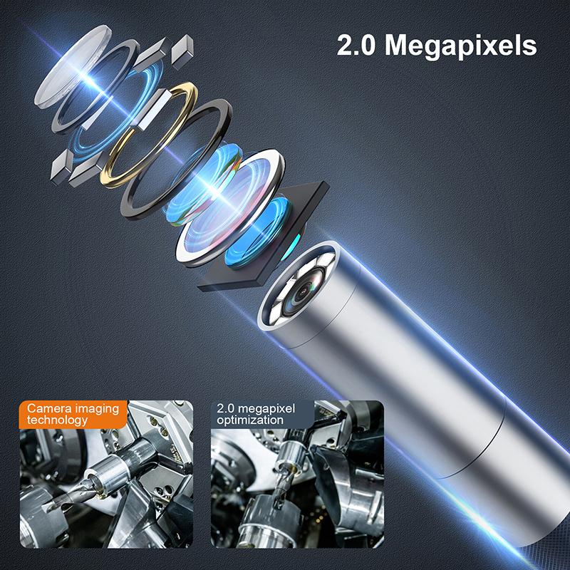 2022 Màn hình mới 6,2mm 1 m 5 inch 360 độ Hai cách khớp nối máy ảnh nội soi máy ảnh công nghiệp với 32g TF