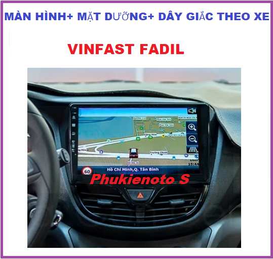 Combo màn hình Android 9inch lắp sim 4G (Ram2G-Rom32G) cho xe VIN.FAST FA.DIL+mặt dưỡng+dây giắc cho xe FA.DIL. Đầu DVD Android Tiếng Việt kết nối WiFi điều khiển giọng nói,chỉ đường Vietmap.Dvd oto, màn hình gắn taplo.