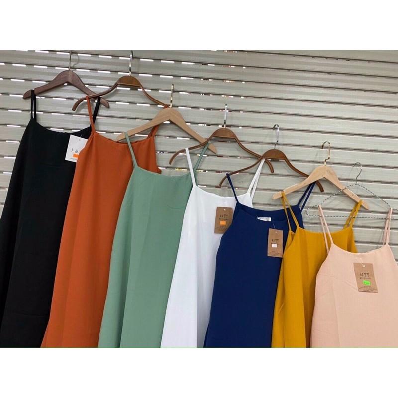 ĐẦM VOAN MAXI 2 DÂY 7 MÀU CỰC XINH - FORM RỘNG THOẢI MÁI - BẦU BÍ VÔ TƯ