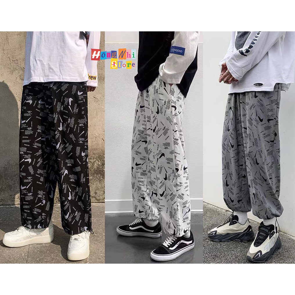 Quần Jogger 3D Ulzzang Unisex Jogger Hoạt Hình Dây Rút Lai Ống Rộng V2 - MM