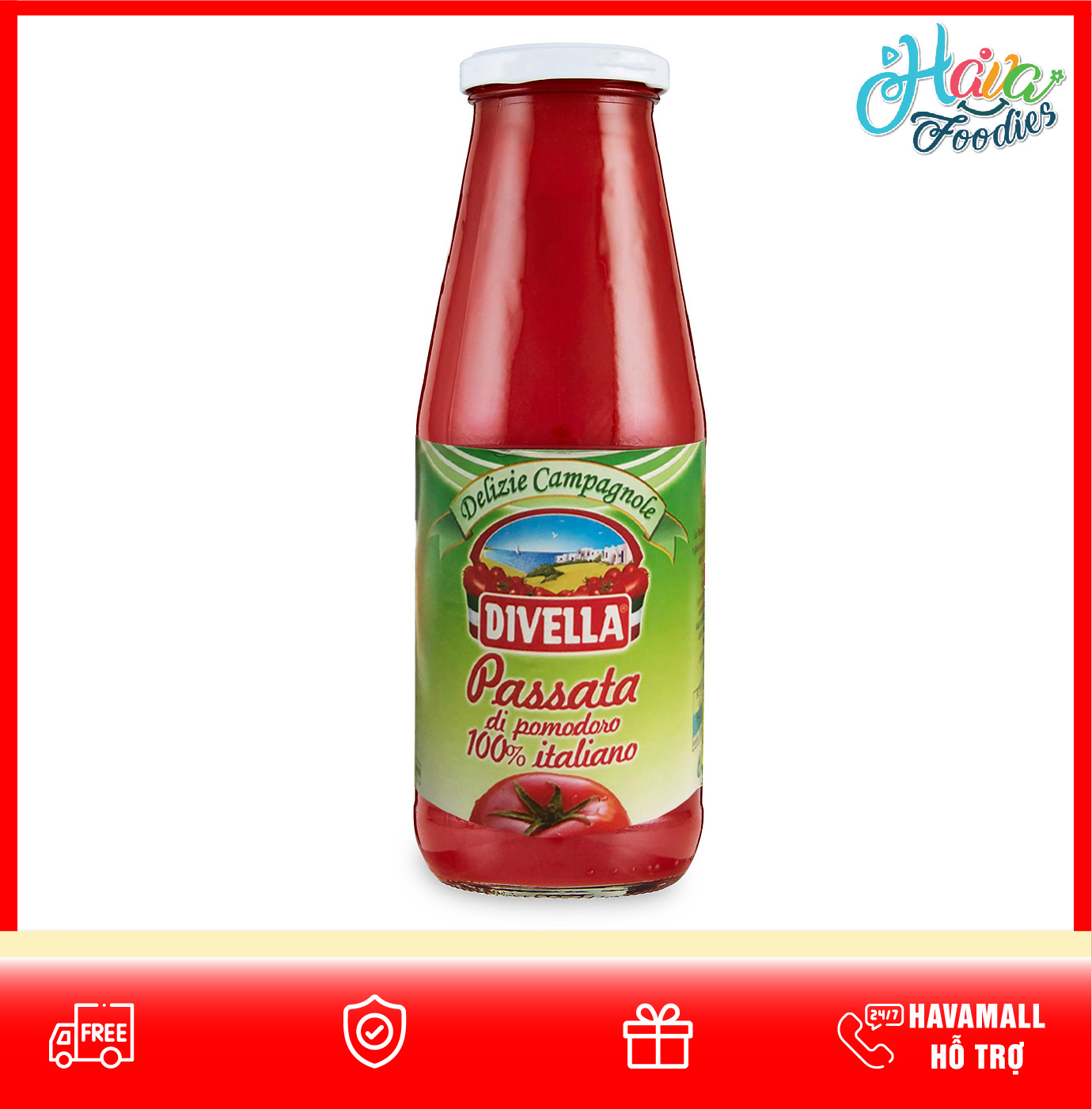 Sốt cà chua xay dạng sệt Passata Di Pomodoro 680gr