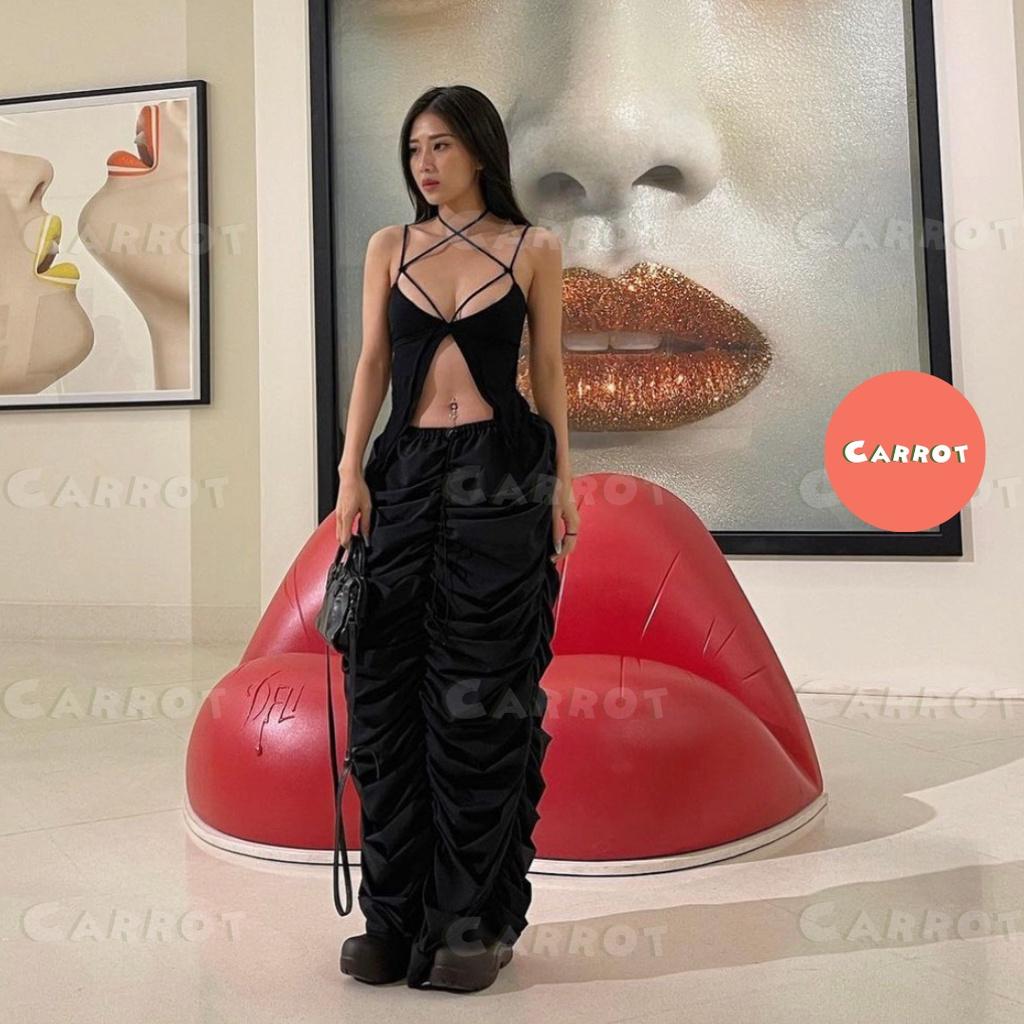 Áo croptop vạt nhọn thun cao cấp co giãn cá tính sexy carrotxinhdep
